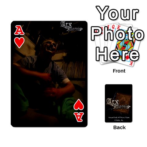 Ace Playing Cards 2 Sides Front - HeartA