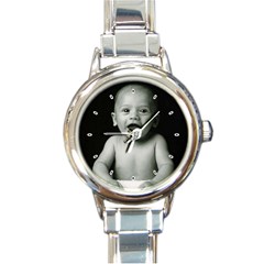Devi baby pic watch - Round Italian Charm Watch