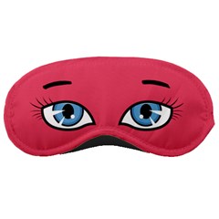 pink with blue eyes and eyebrows - Sleep Mask