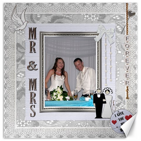 Mr And Mrs Canvas 20x20 By Lil 19 x19.27  Canvas - 1