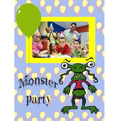 MONSTER PARTY INVITAION boy -  4.5” x 6” Greeting Cards - Greeting Card 4.5  x 6 
