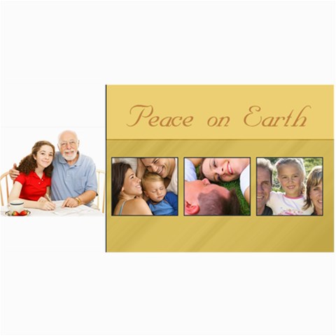 Peace On Earth Gold Photo Holiday Christmas Cards By Angela 8 x4  Photo Card - 3