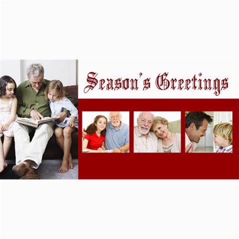 Season s Greetings Red And White Holiday Photocards By Angela 8 x4  Photo Card - 4