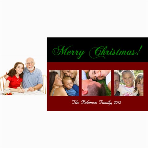 Merry Christmas 4 Photos Cards By Angela 8 x4  Photo Card - 2