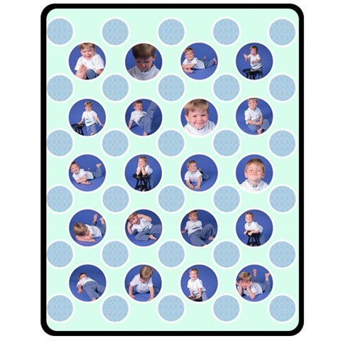 Little Boy Polka Dot Blanket 60 x50  Blanket Front