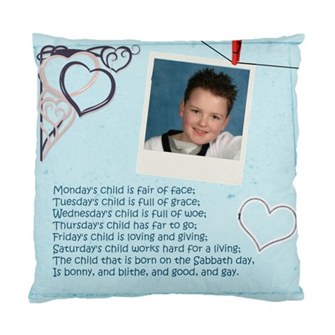 Monday s Child Cushion Cover By Catvinnat Front