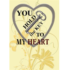 Key To My Heart Card - Greeting Card 5  x 7 