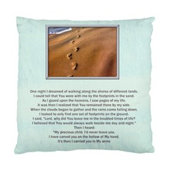 Footprints in the Sand 1 sided Cushion - Standard Cushion Case (One Side)