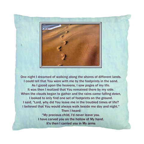 Footprints In The Sand 2 Sided Cushion By Catvinnat Front