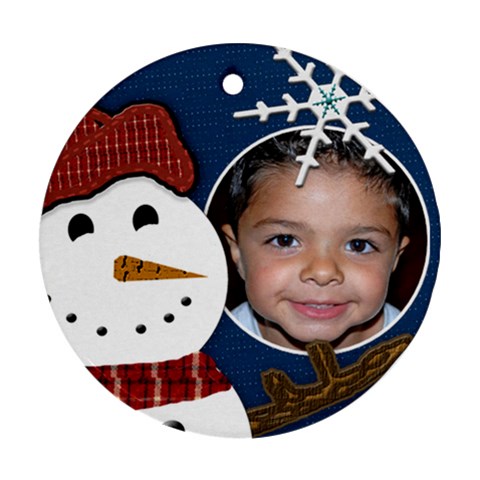 Snowman Christmas Ornament By Danielle Christiansen Front