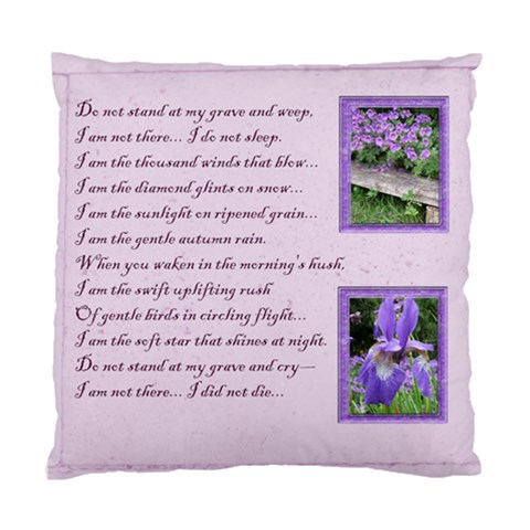 Do Not Stand At My Grave & Weep Cushion By Catvinnat Front