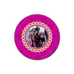 Pink Lemonade Round Coasters - Rubber Coaster (Round)