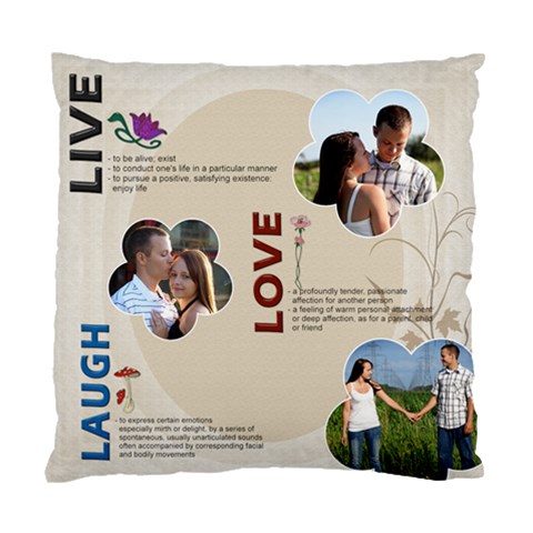 Live, Love, Laugh Pillow By Lil Back