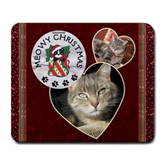 Meowy Christmas Mousepad - Large Mousepad