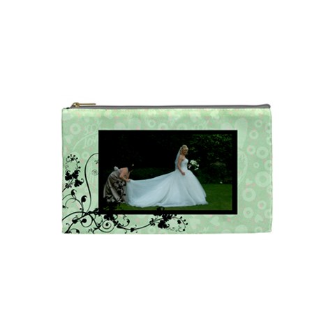 Bridal Cosmetic Bag Green By Catvinnat Front