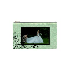 Bridal Cosmetic Bag green - Cosmetic Bag (Small)