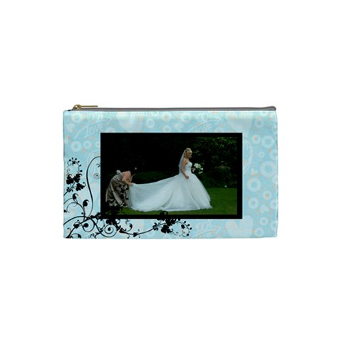 Bridal Cosmetic Bag Blue By Catvinnat Front