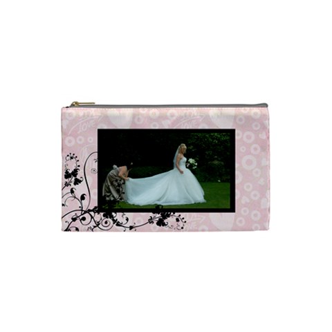 Bridal Cosmetic Bag Pink By Catvinnat Front