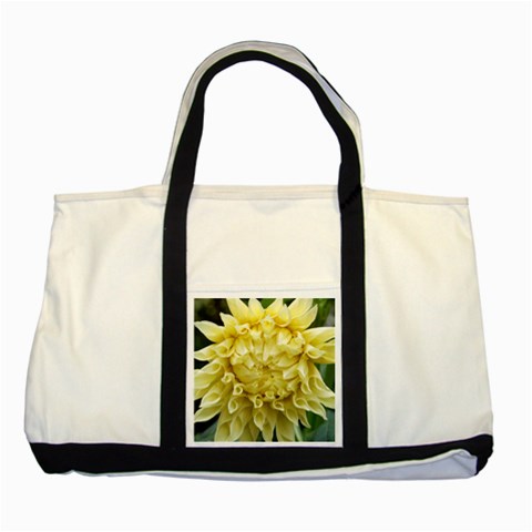 Yellow Dahlia Tote With Black Accents By Lisa Front