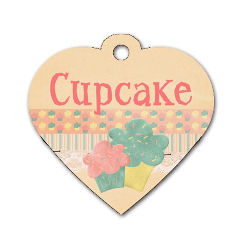 Cupcake Dog Tag By Mikki Front