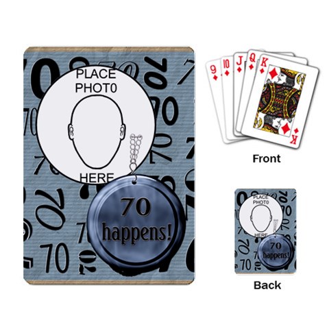 70th Birthday Playing Cards By Lil Back