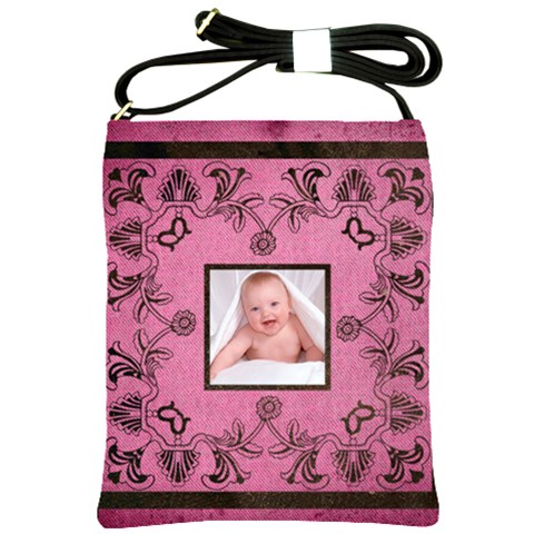 Art Nouveau Pink Sling Bag By Catvinnat Front