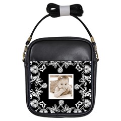 Art Nouveau Black & White Girls sling bag