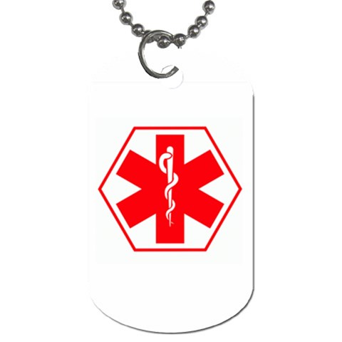 Medic Alert Dog Tag To Customise The Reverse With Your Text By Catvinnat Front