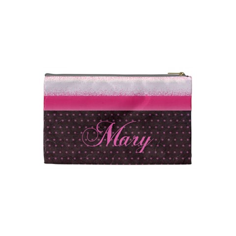 Pinkdots Small Cosmetic Bag By Mary Back