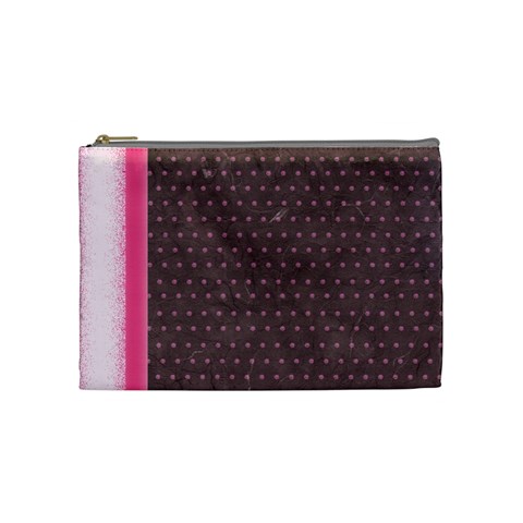 Pinkdots Medium Cosmetic Bag By Mary Front