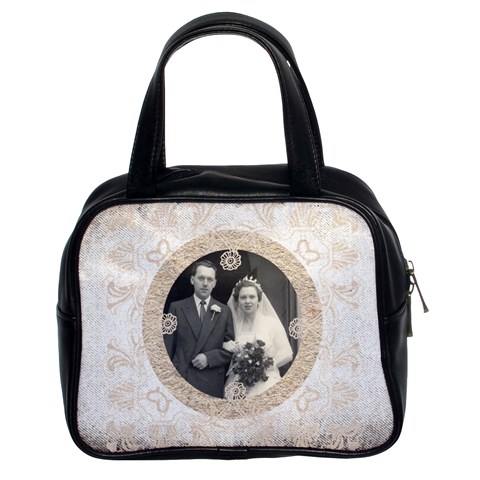 Art Nouveau Antique Lace Classic Handbag By Catvinnat Front