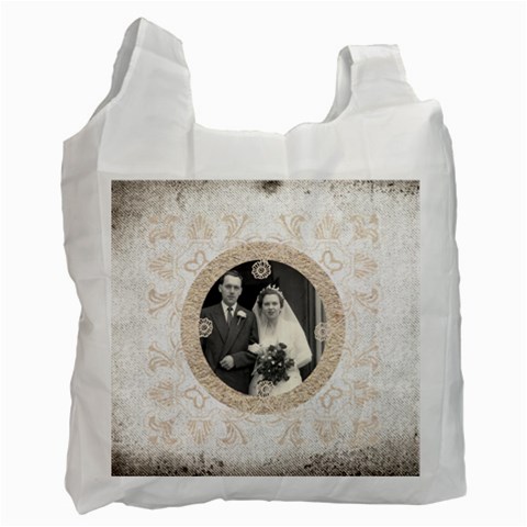 Art Nouveau Antique Lace Recycle Bag By Catvinnat Front