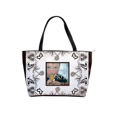 Art Nouveau Brown & White Shoulder Bag By Catvinnat Front