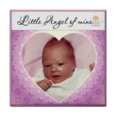  little Angel  Girl Coaster By Lil Front