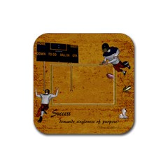 Football Coaster 4 - Rubber Square Coaster (4 pack)