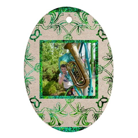 Art Nouveau Eden Oval Ornament By Catvinnat Back