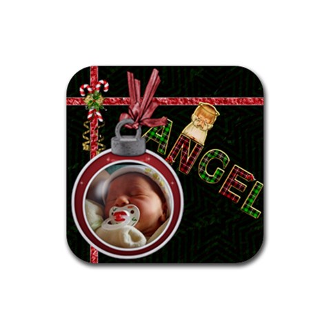 Angel  Christmas Coaster By Lil Front