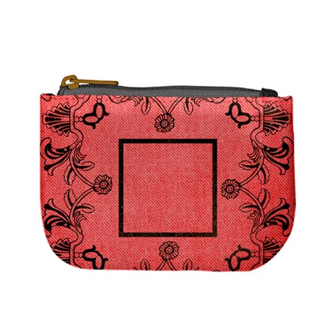 Art Nouveau Red Mini Coin Purse By Catvinnat Front