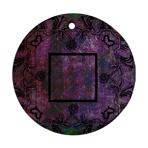 Art Nouveau Deep Purple Round Ornament By Catvinnat Back