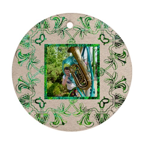 Art Nouveau Eden Round Ornament By Catvinnat Front