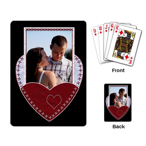 Heart Playing Cards By Lil Back