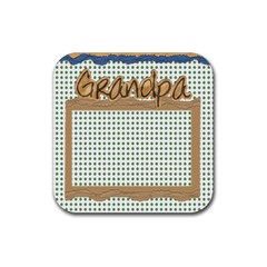 grandpa 4pk coaster template - Rubber Square Coaster (4 pack)