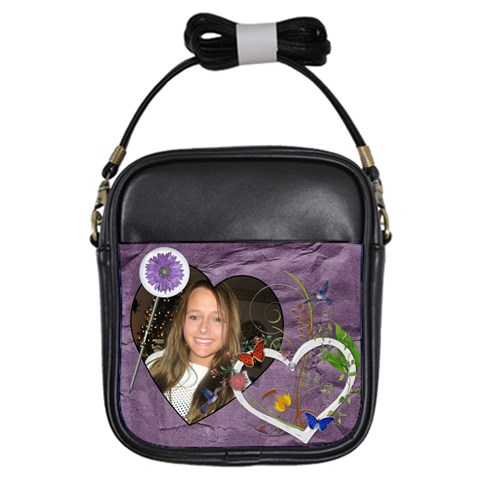 Pretty Purple Girls Sling Bag By Lil Front