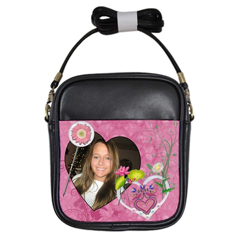 Pretty Pink Girls Sling Bag By Lil Front