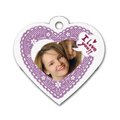 Heart of love - Dog Tag Heart (One Side)