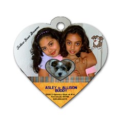 Cuddle Time Pet Tag-Dog - Dog Tag Heart (One Side)