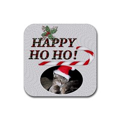 Happy Ho Ho Christmas Coaster - Rubber Coaster (Square)