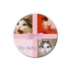 My baby love - Rubber Coaster (Round)