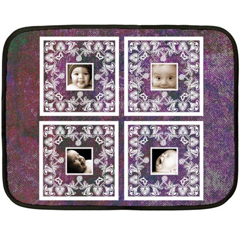 Purple Baby Lace Mini Fleece By Catvinnat 35 x27  Blanket