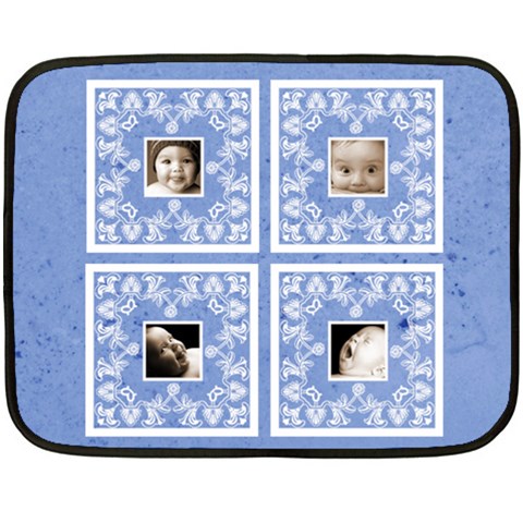 Blue Babylove Lace Mini Fleece By Catvinnat 35 x27  Blanket